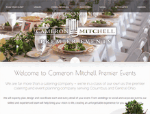 Tablet Screenshot of cameronmitchellpremierevents.com